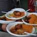 Carne e riso fritto:  uno dei piatti tipici serviti per la festa